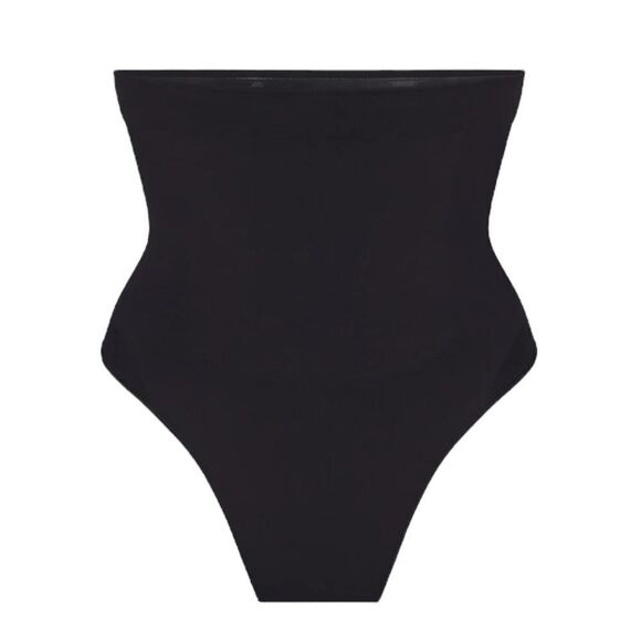 SKIMS High Waist Core Control Sculpt Thick Waistband Shaping Black Thong - Picture 5 of 10